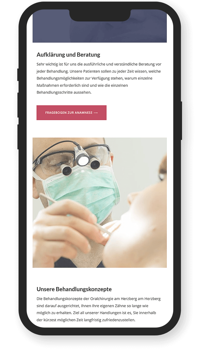 Oralchirurgie am Herzberg - webdesign + coding by dothepop